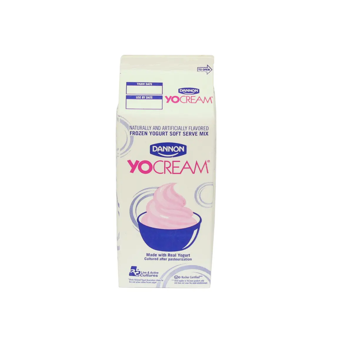 YoCream Nonfat Frozen Yogurt No Sugar Added Raspberry 6 units per case