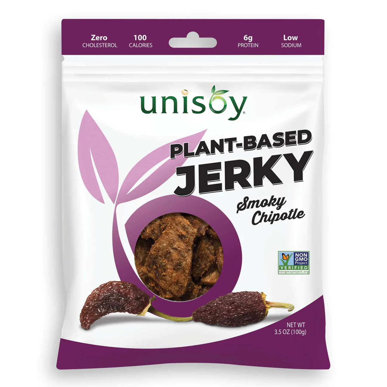 Unisoy Plant-based Jerky - Smoky Chipotle 2 innerpacks per case 3.5 oz