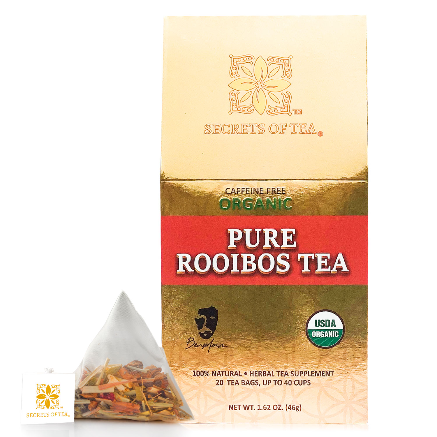 Secrets of Tea Pure Rooibos Tea 2 innerpacks per case 2.0 oz