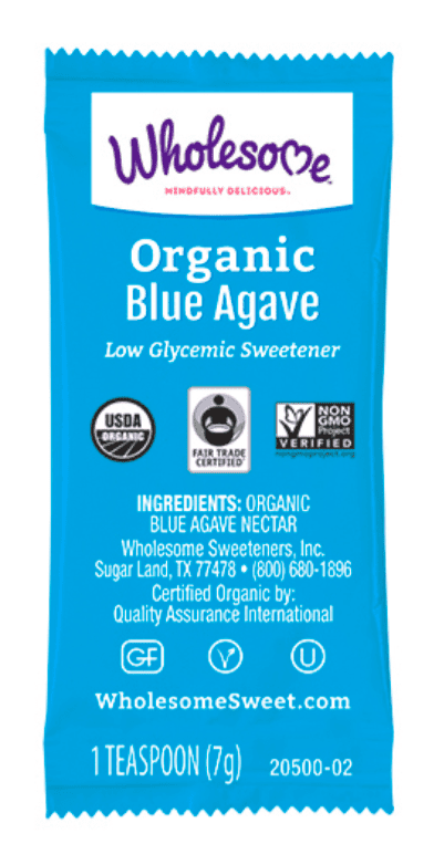 Wholesome Sweeteners Bulk Organic Blue Agave Packets 500 units per case 0.3 oz