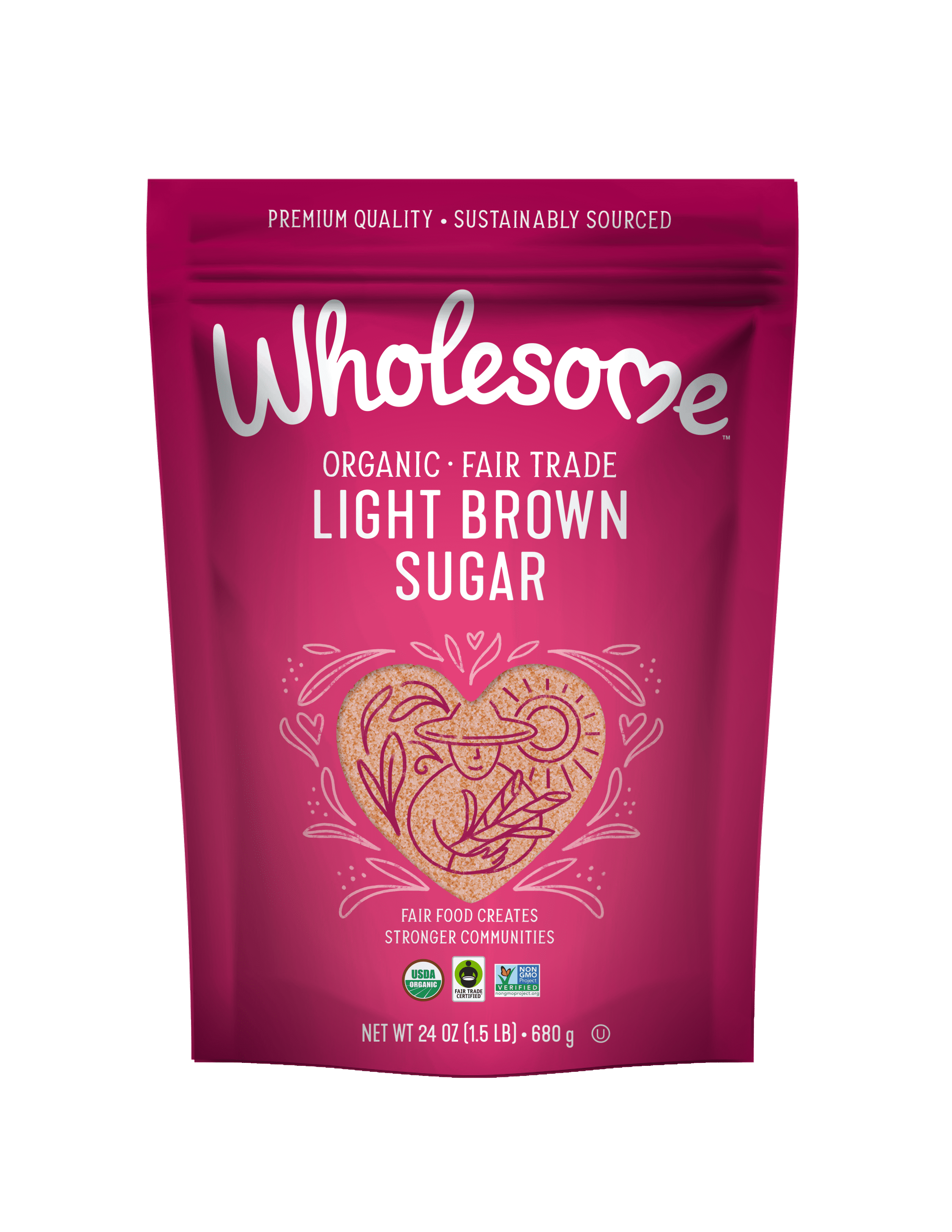 Wholesome Sweeteners Organic Light Brown Sugar 6 units per case 24.0 oz