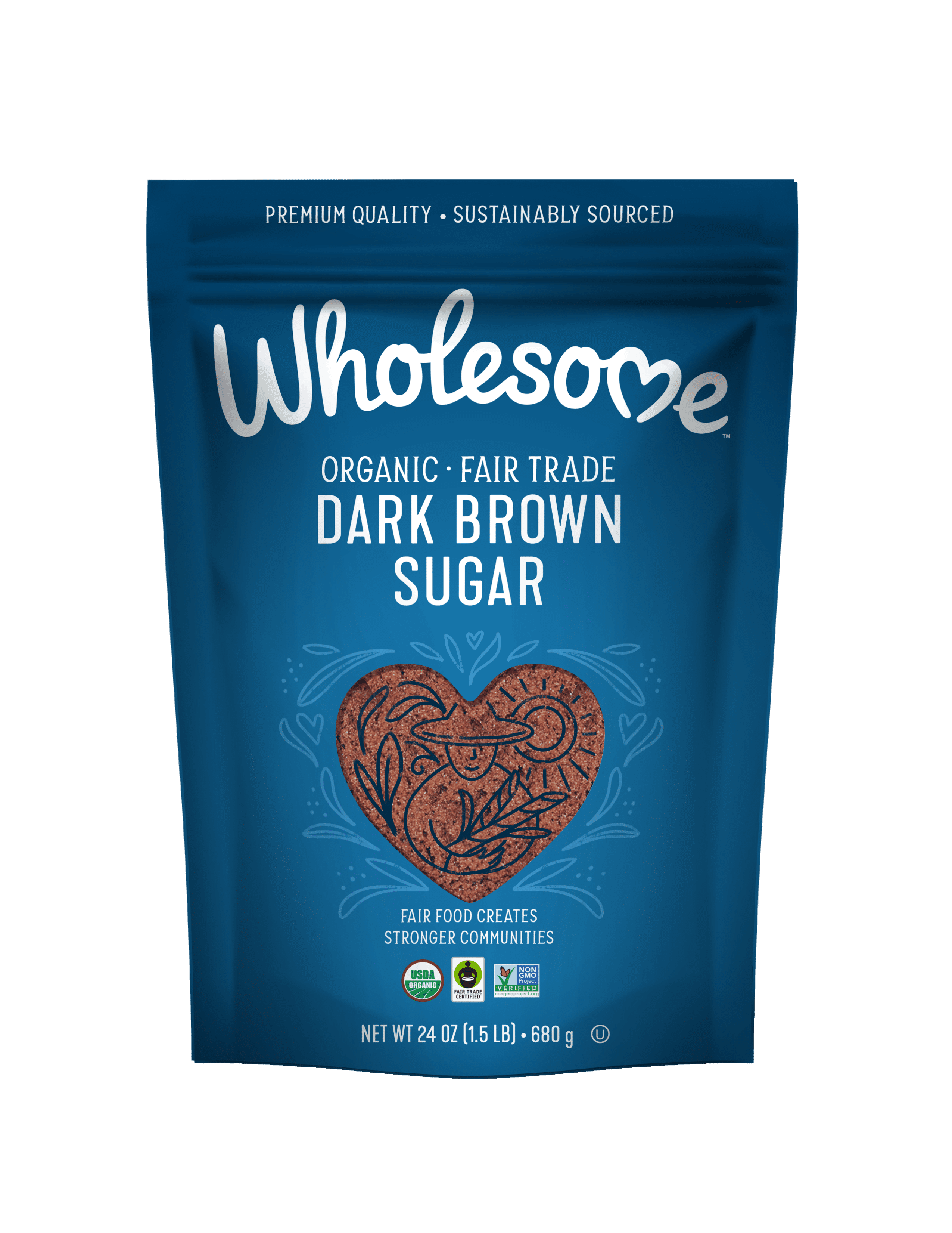 Wholesome Sweeteners Organic Dark Brown Sugar 6 units per case 24.0 oz
