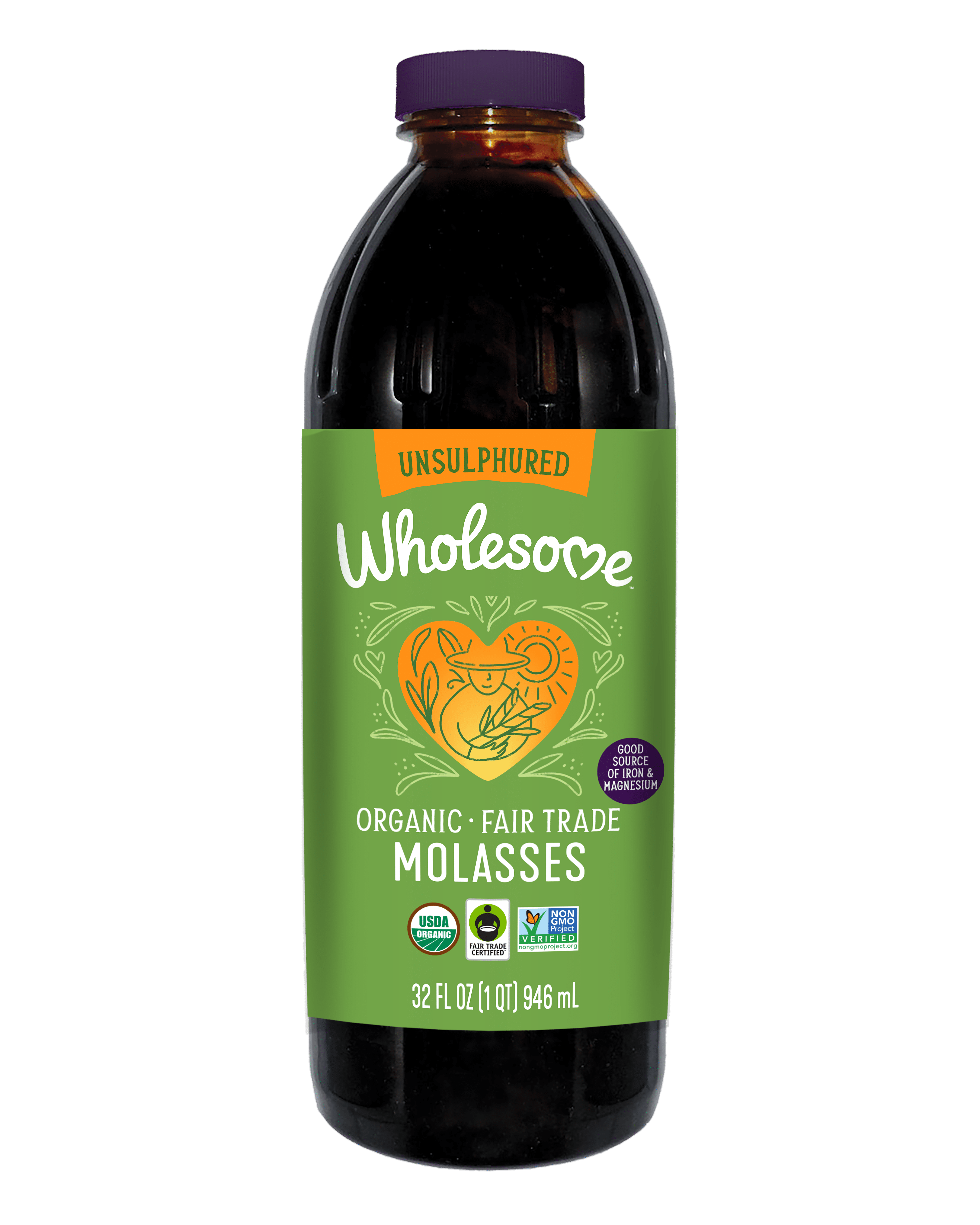 Wholesome Sweeteners Organic Molasses Unsulphured 12 units per case 32.0 fl