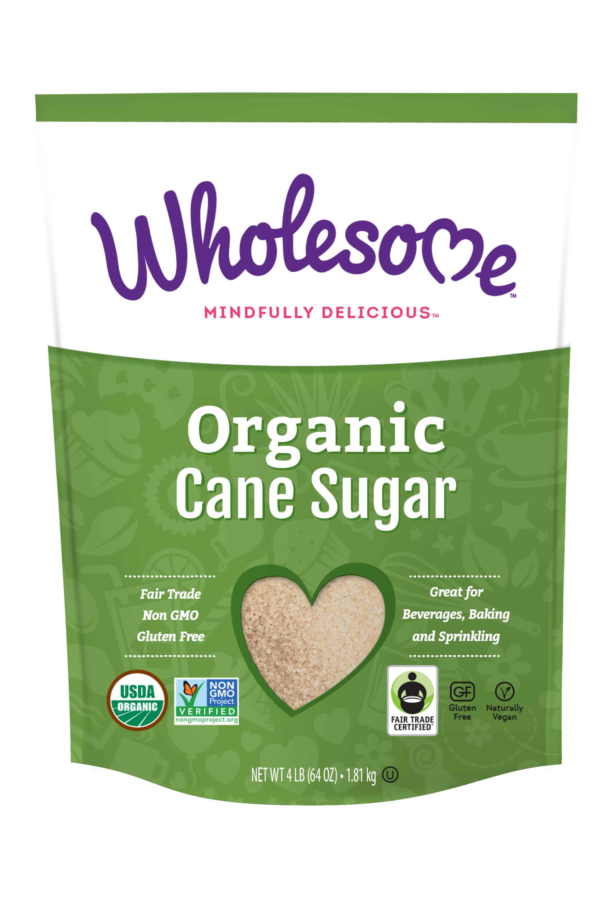 Wholesome Sweeteners Organic Cane Sugar 6 units per case 64.0 oz