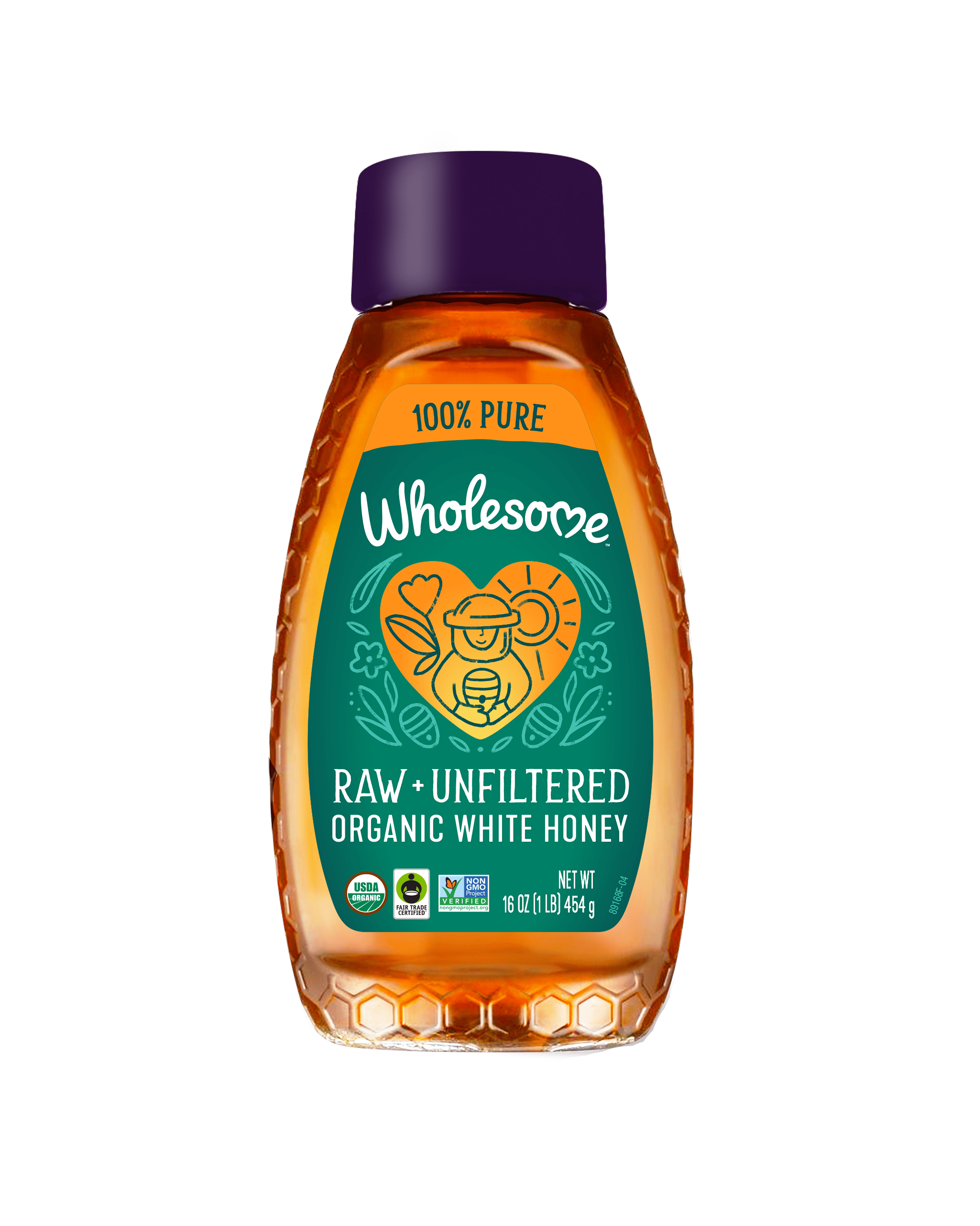Wholesome Sweeteners Organic Raw Unfiltered White Honey 6 units per case 16.0 oz