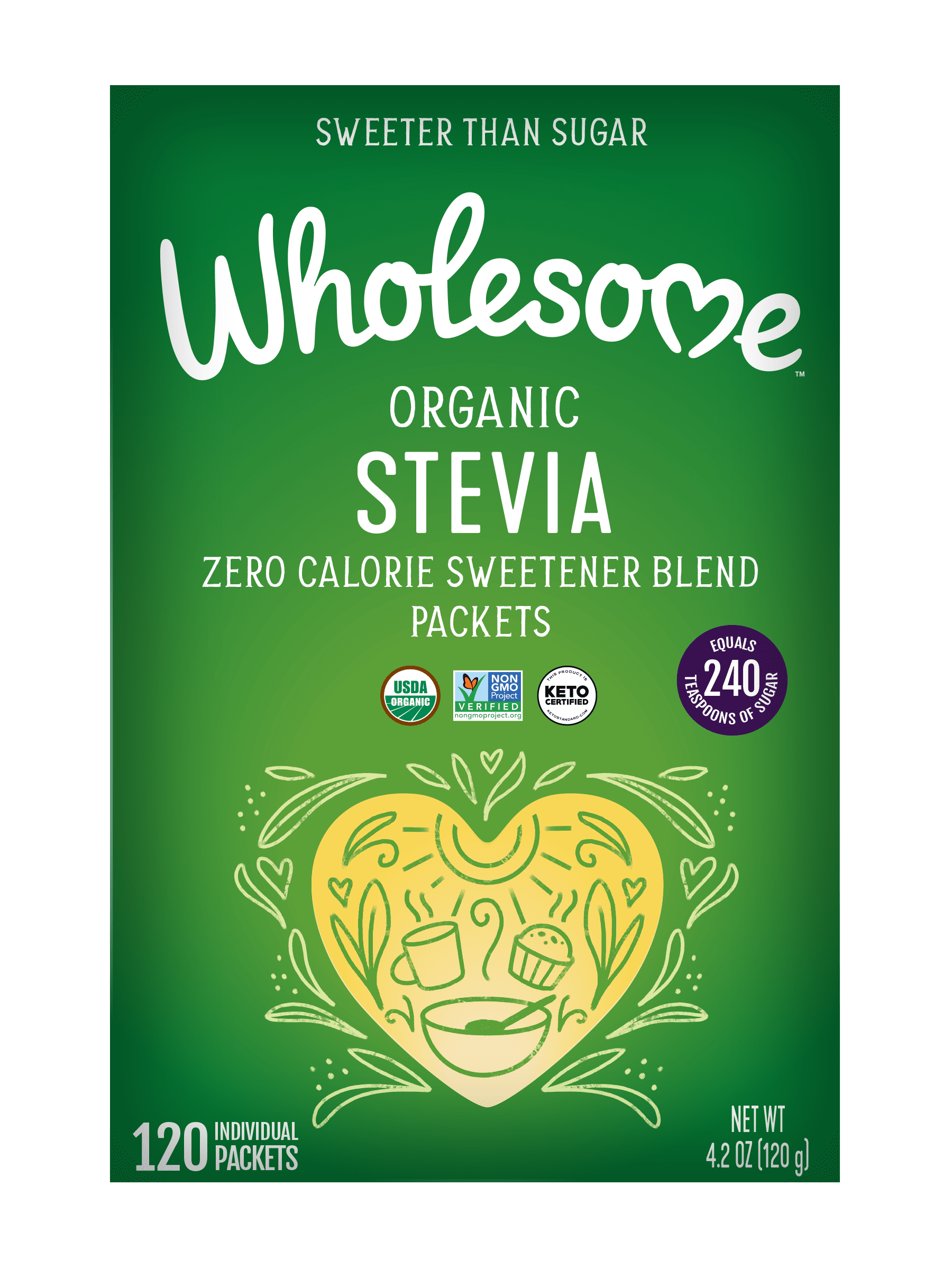 Wholesome Sweeteners Organic Stevia Zero Calorie Sweetener Blend Individual Packets 6 units per case 4.2 oz