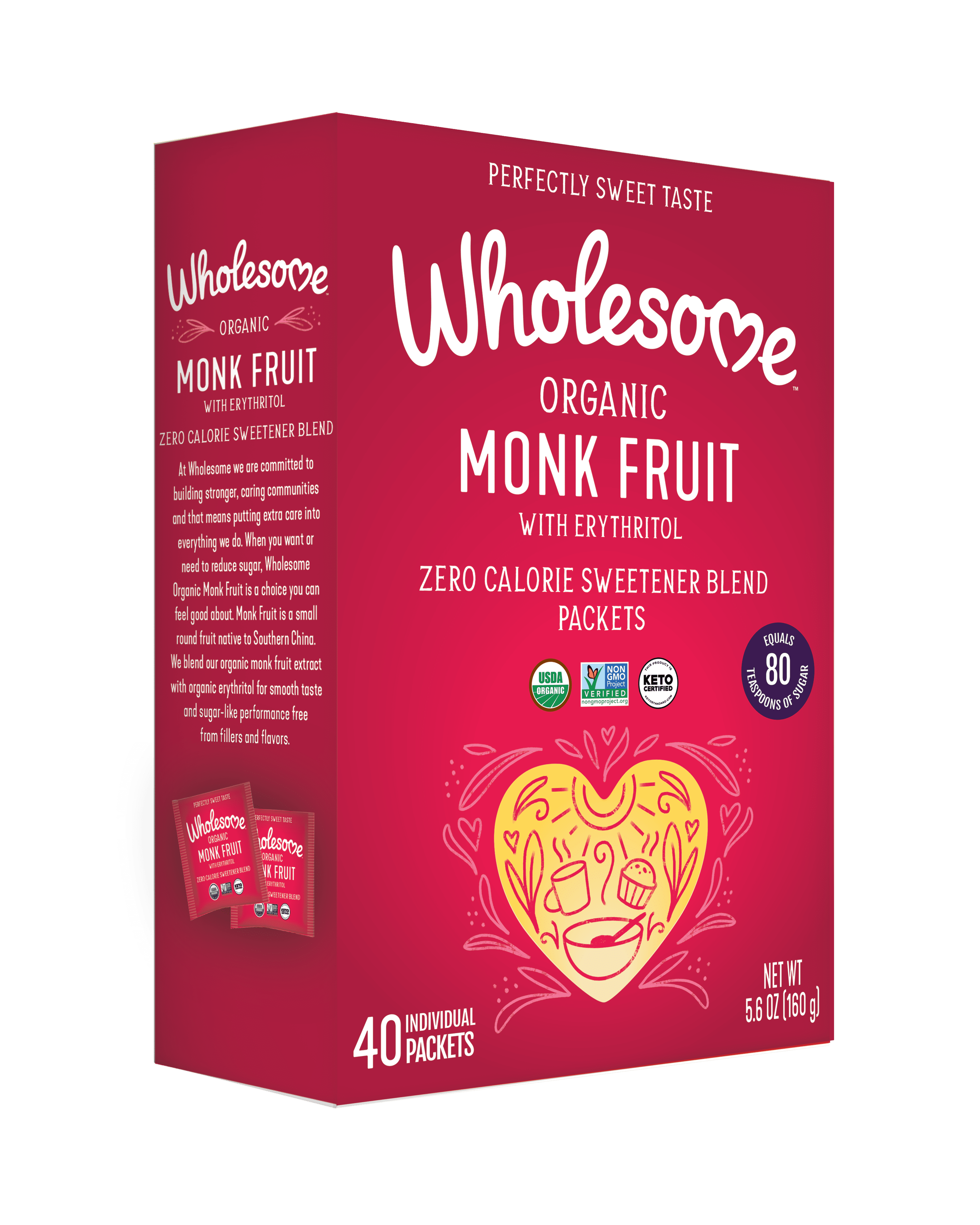 Wholesome Sweeteners Organic Monk Fruit Packets 6 units per case 5.6 oz