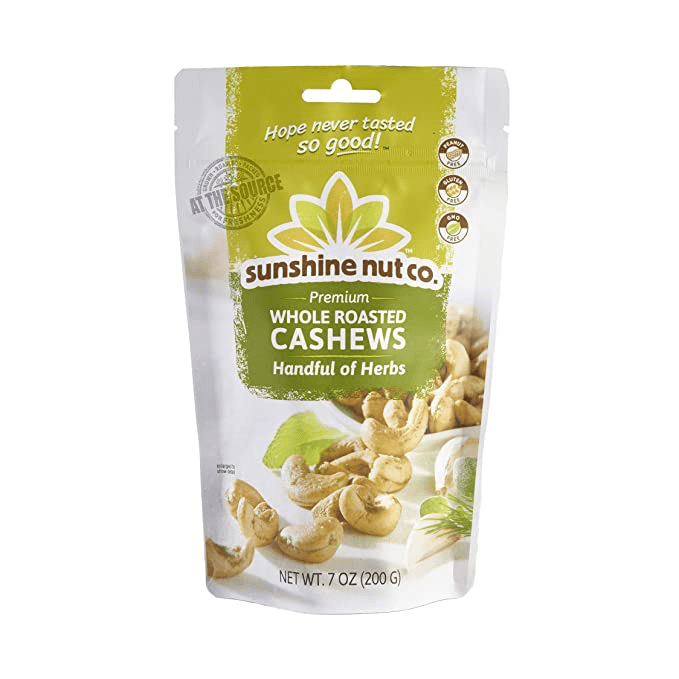Sunshine Nuts Handful of Herbs Whole Roasted Cashews 6 units per case 7.0 oz