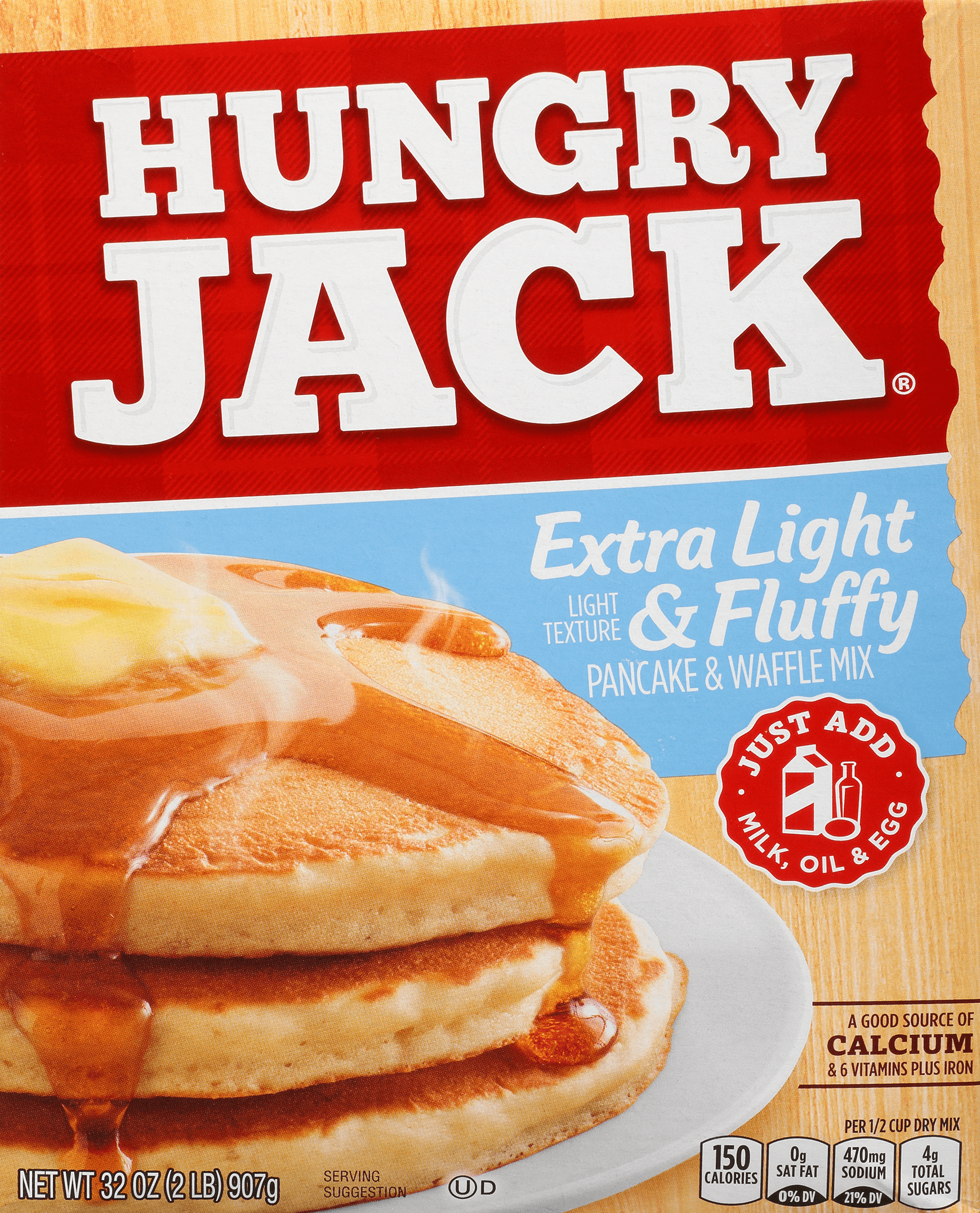 Hungry Jack Pancake Mix Extra Light & Fluffy 6 units per case 32.0 oz