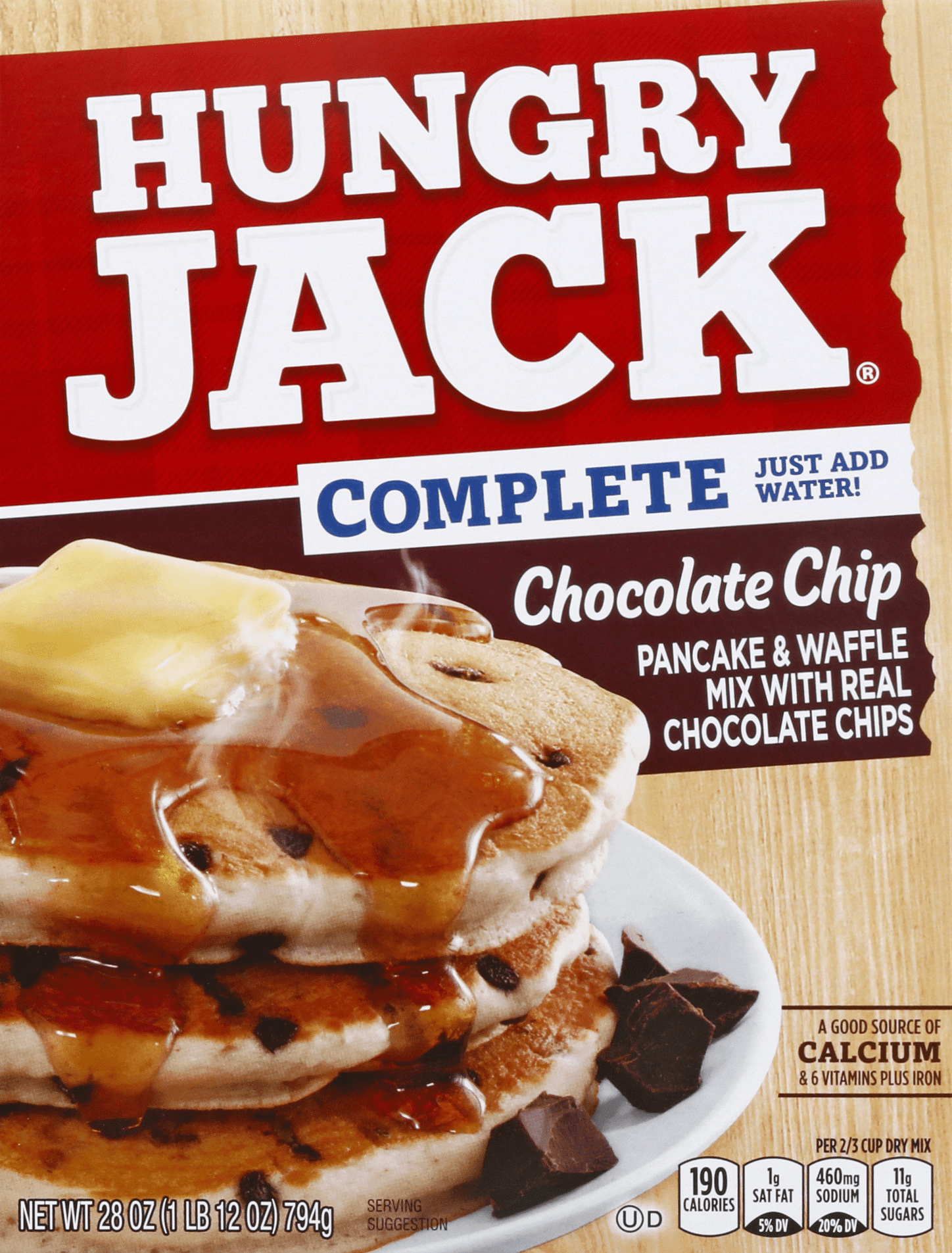 Hungry Jack Complete Pancake Mix Chocolate Chip 6 units per case 28.0 oz
