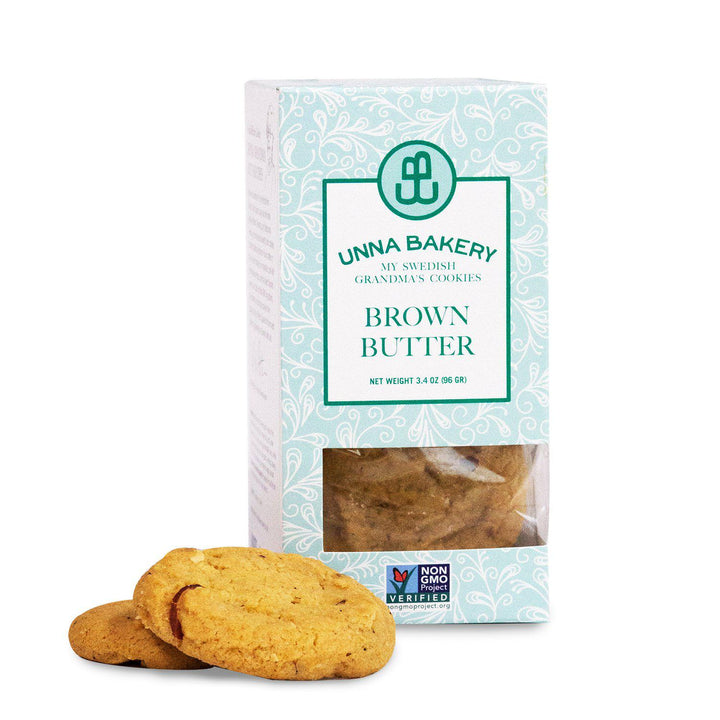 ''Unna Bakery, Brown Butter Cookies'' 6 units per case 3.4 oz