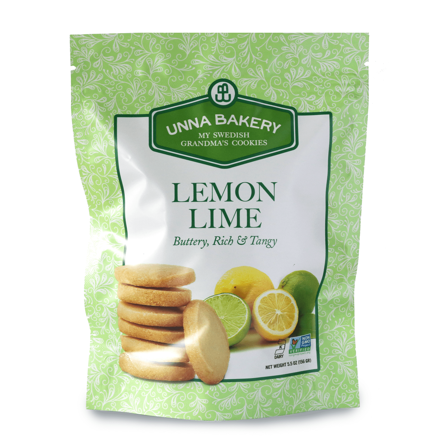 Unna Bakery, Lemon Lime Cookies 6 units per case 5.5 oz