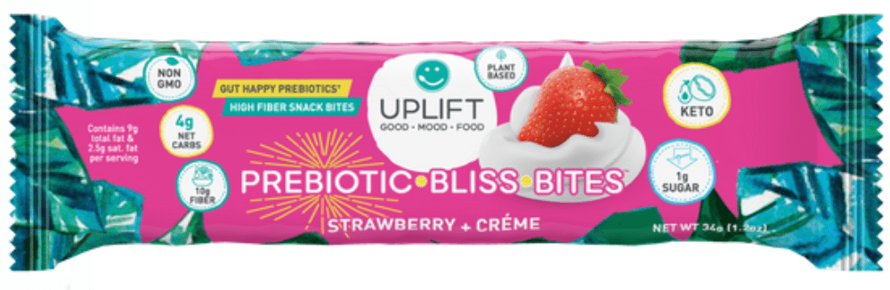 Uplift Food Prebiotic Bliss Bites Strawberry and Crème 72 units per case 1.2 oz