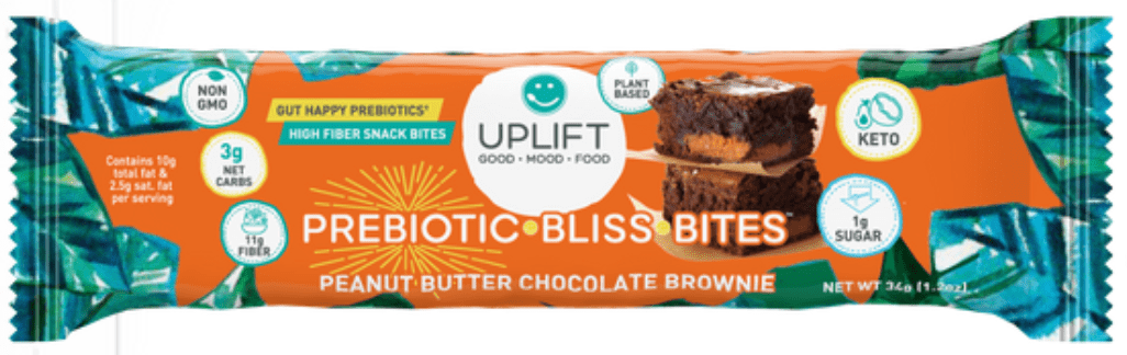 Uplift Food Prebiotic Bliss Bites Peanut Butter and Chocolate Brownie 72 units per case 1.2 oz