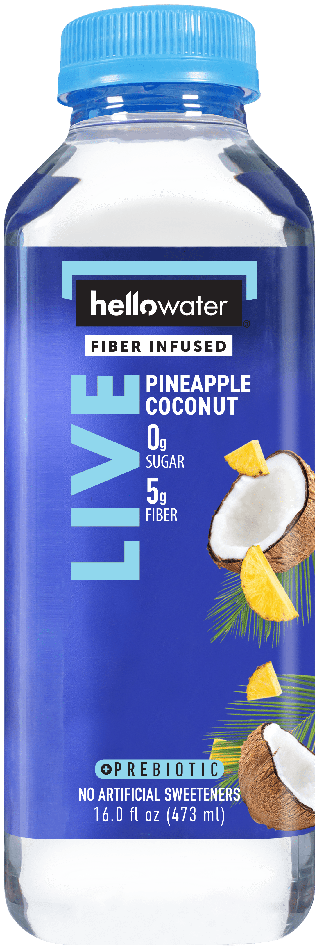 hellowater Pineapple Coconut - LIVE 12 units per case 16.0 oz