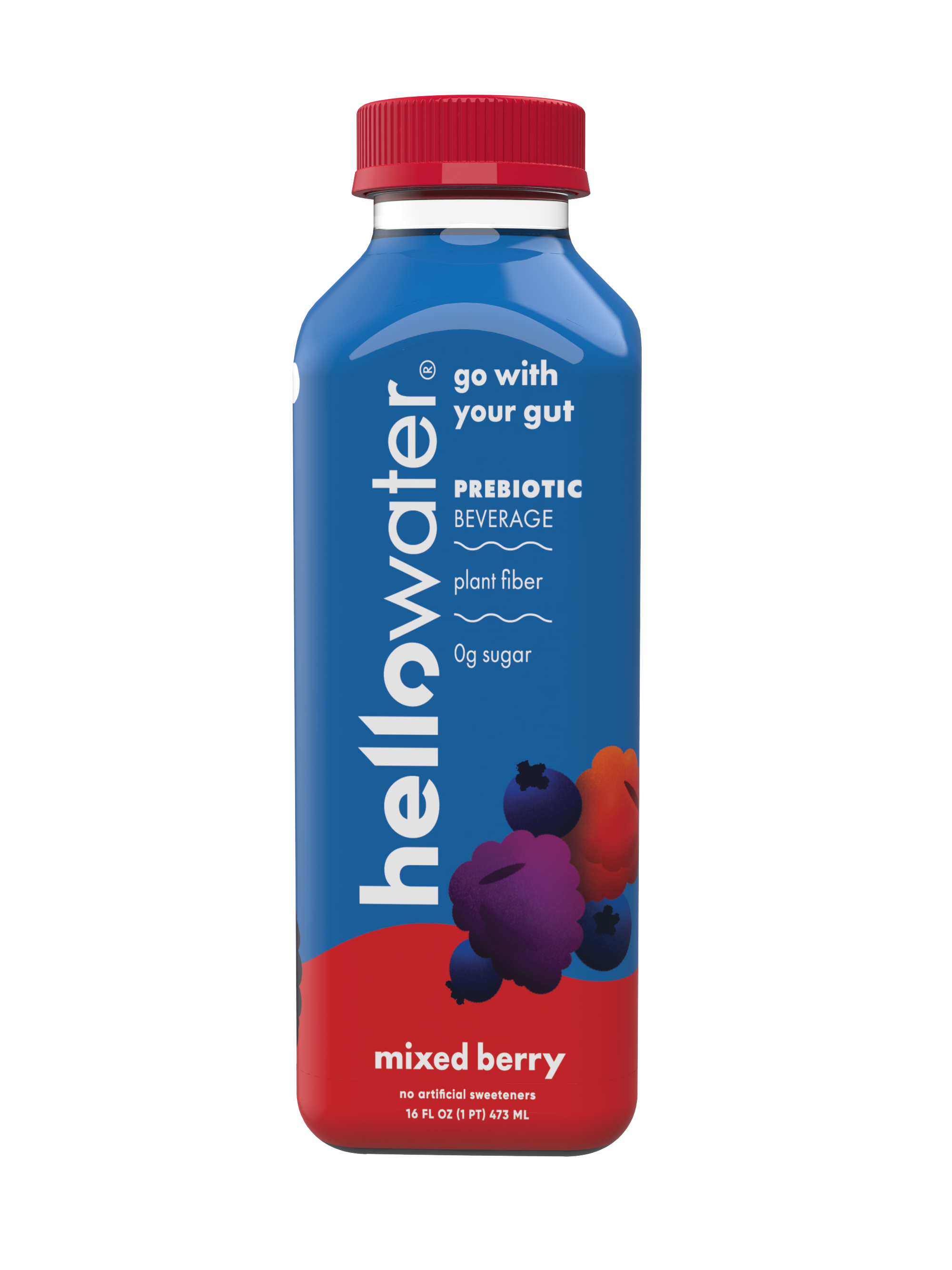 hellowater Prebiotic - Mixed Berry - SMILE 12 units per case 16.0 oz