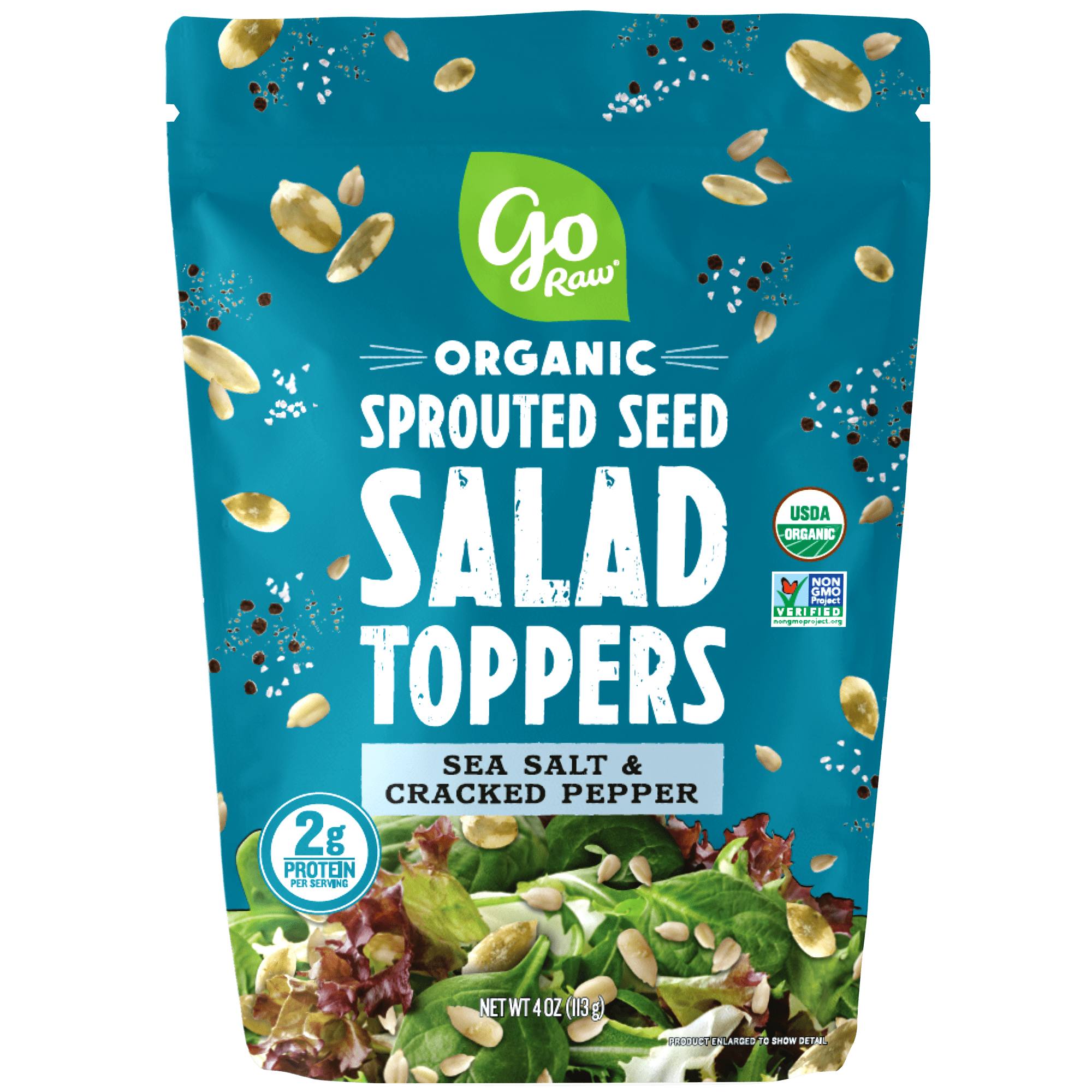 Go Raw Sprouted Organic Salad Toppers- Sea Salt Cracked Pepper 10 units per case