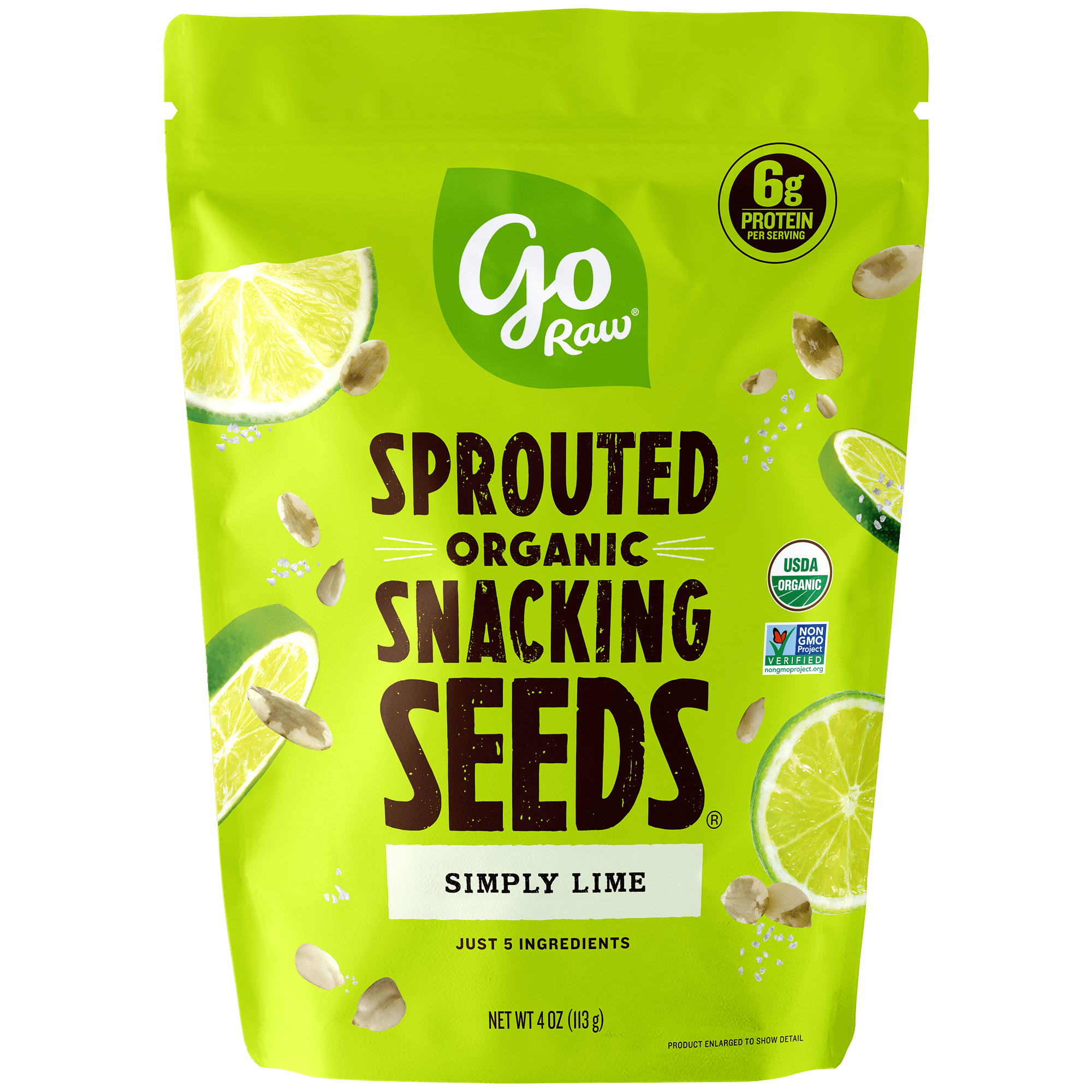 Go Raw Sprouted Organic Snacking Seeds- Simply Lime 10 units per case 4.0 oz