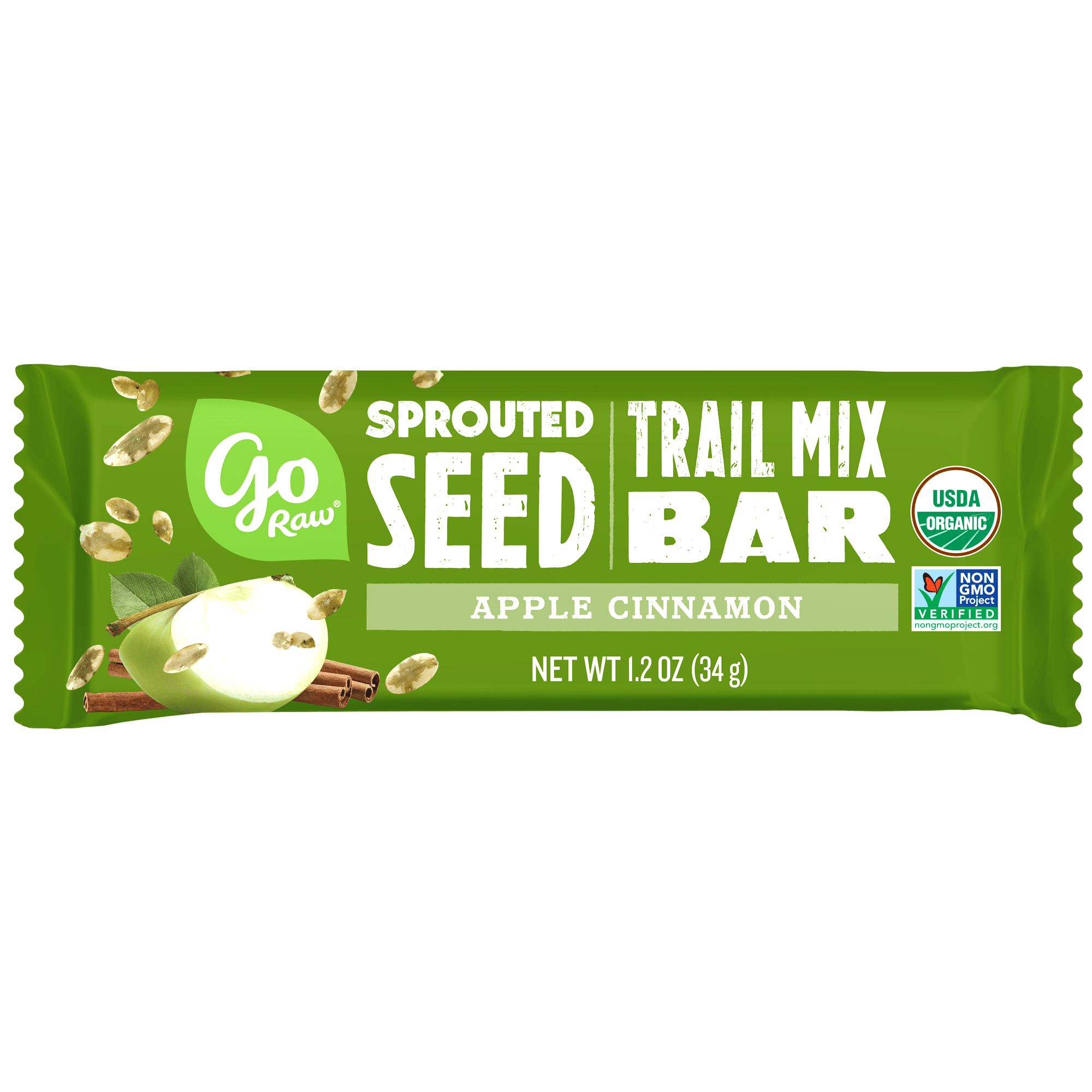 Go Raw Sprouted Trail Mix Bars- Apple Cinnamon 12 innerpacks per case 1.2 oz