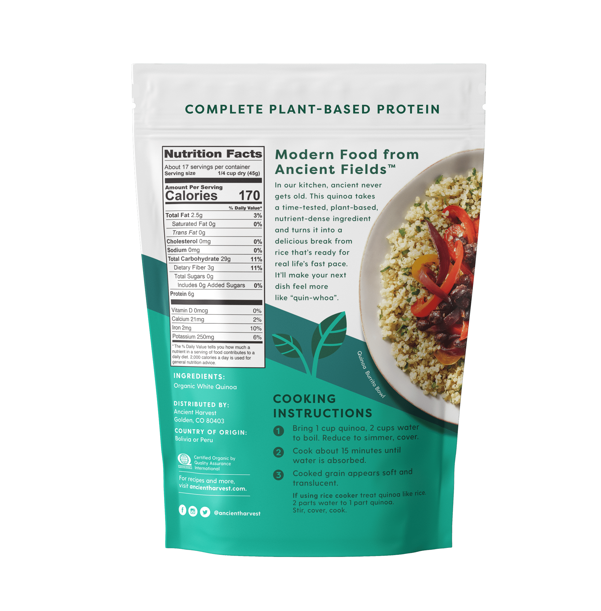 Ancient Harvest Organic Traditional Quinoa 6 units per case 27.0 oz