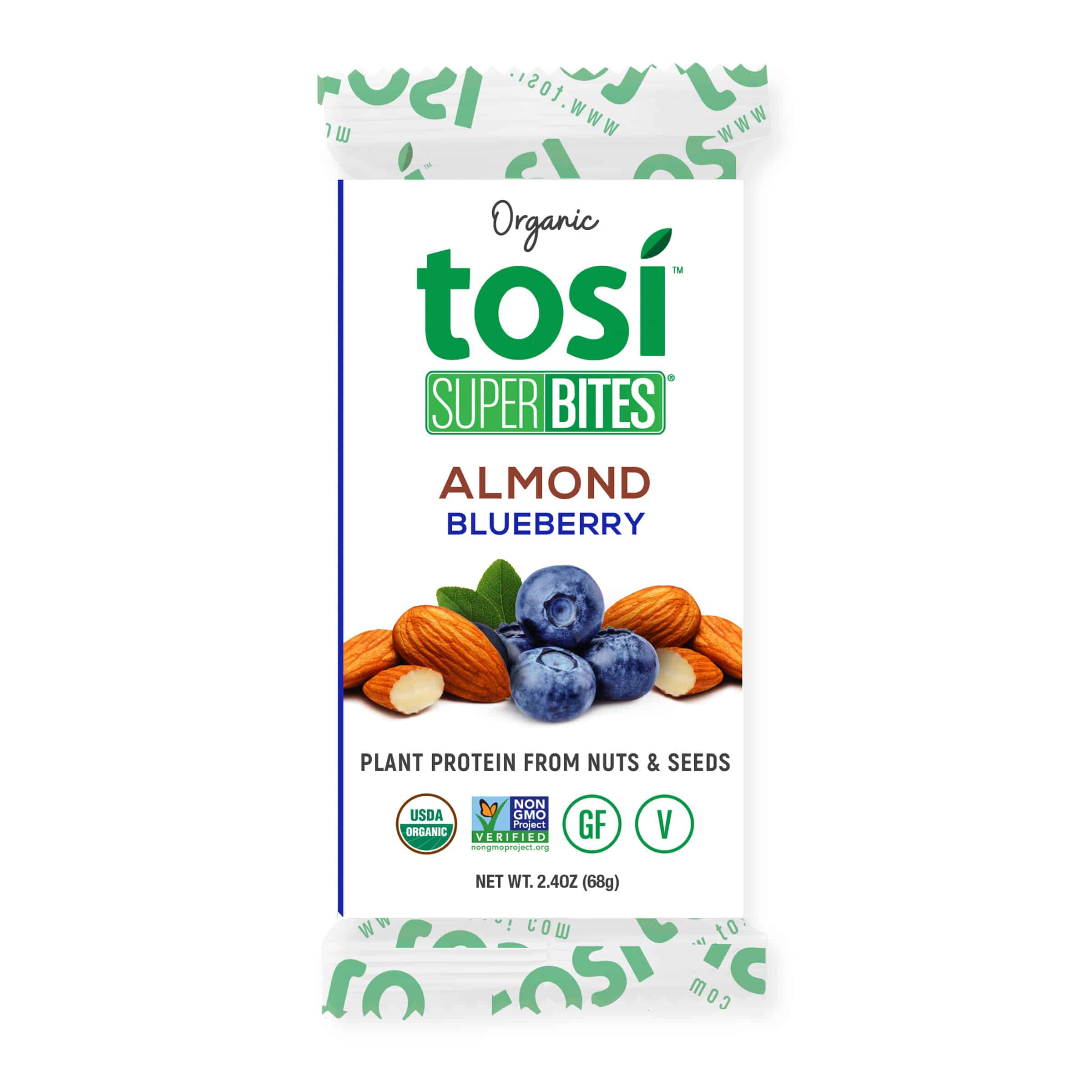 Tosi SuperBites Almond Blueberry 4 innerpacks per case 28.8 oz