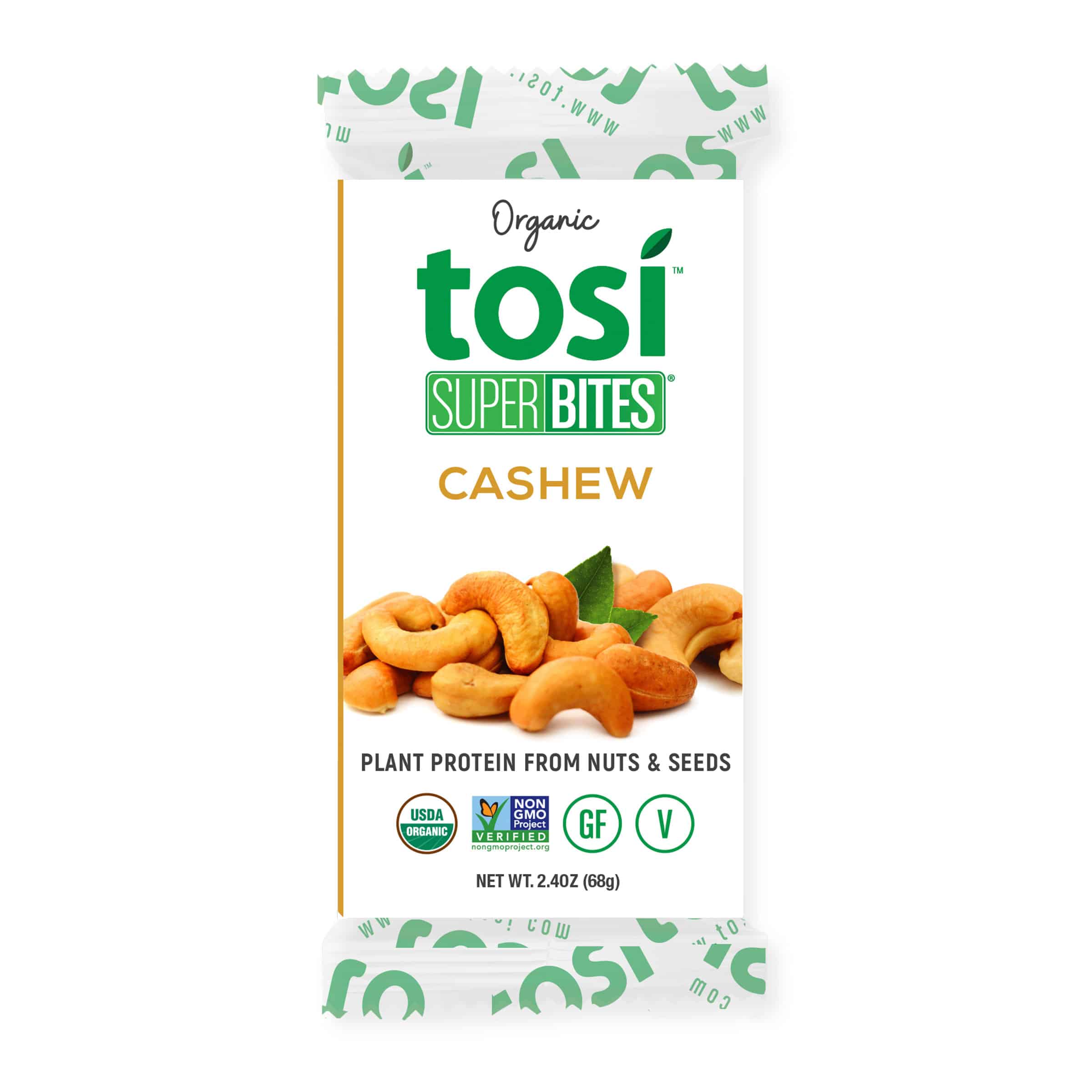 Tosi SuperBites Cashew 4 innerpacks per case 28.8 oz