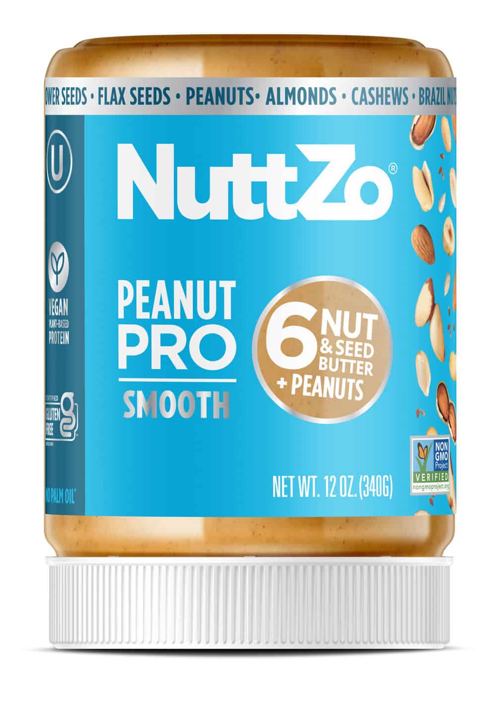 NuttZo Peanut Pro Smooth- Natural 6 units per case 12.0 oz