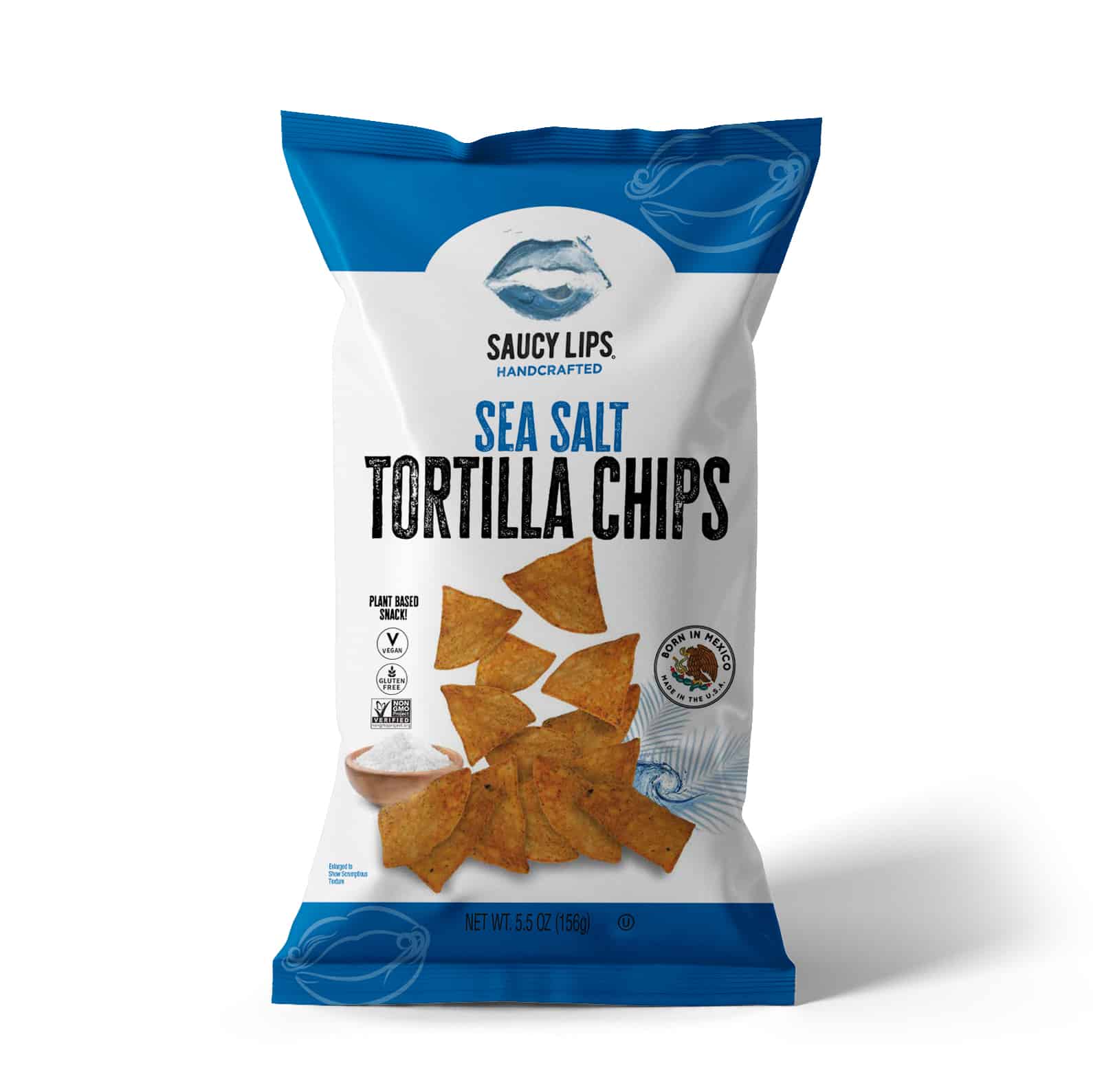 Saucy Lips Sea Salt Tortilla Chip 12 units per case