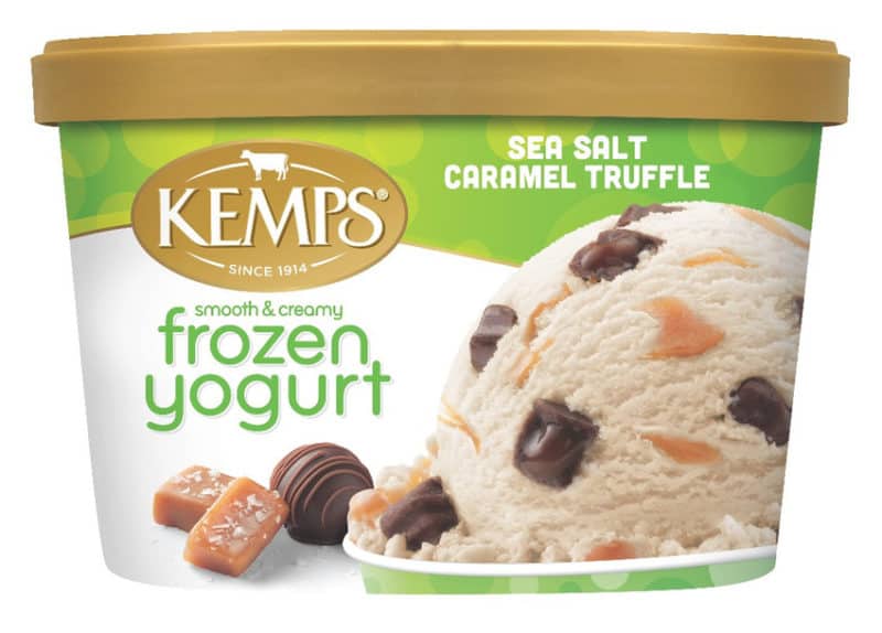 Kemps Frozen Yogurt Sea Salt Caramel Truffle 3 units per case 48.0 oz