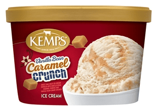 Kemps Old Fashioned Ice Cream Vanilla Bean Caramel Crunch 3 units per case 48.0 oz