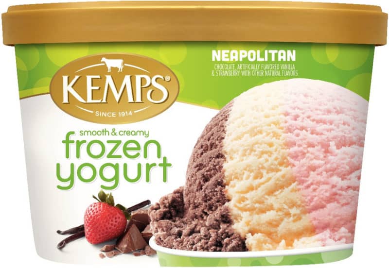 Kemps Frozen Yogurt Neapolitan 3 units per case 48.0 oz