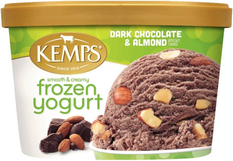 Kemps Frozen Yogurt Dark Chocolate Almond 3 units per case 48.0 oz