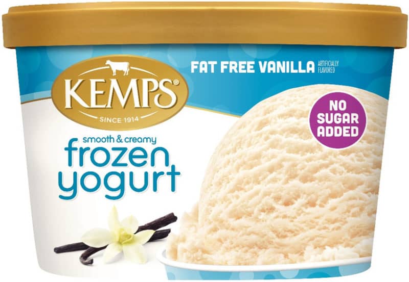 Kemps No Sugar Added Fat Free Frozen Yogurt Vanilla 3 units per case 48.0 oz