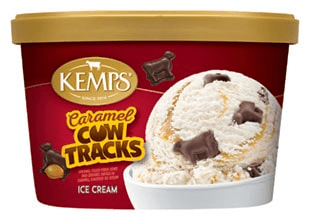 Kemps Old Fashioned Ice Cream Caramel Cow Tracks 3 units per case 48.0 oz