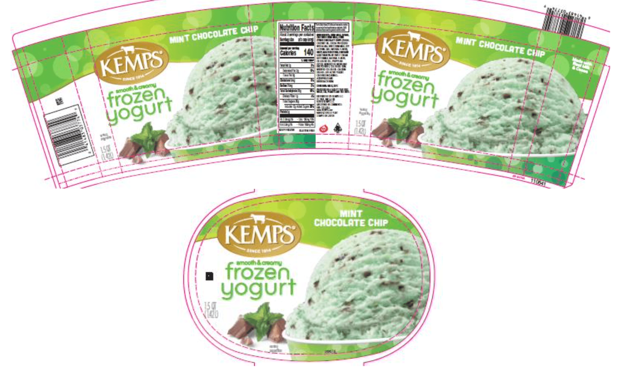 Kemps Low Fat Frozen Yogurt Mint Chocolate Chip 47541 Grovara