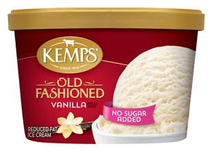 Kemps Old Fashioned Ice Cream No Sugar Added Vanilla 3 units per case 48.0 oz