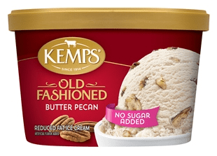 Kemps Old Fashioned Ice Cream No Sugar Added Butter Pecan 3 units per case 48.0 oz