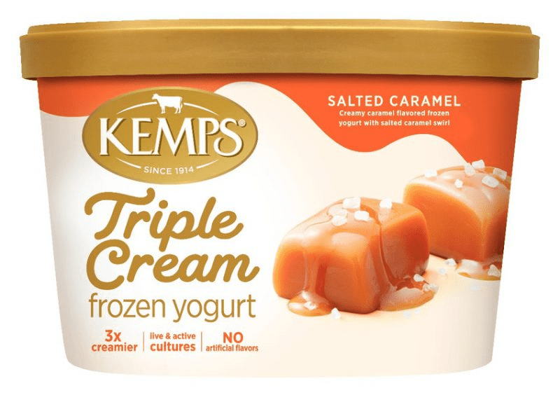 Kemps Triple Cream Frozen Yogurt Salted Caramel 3 units per case 48.0 oz