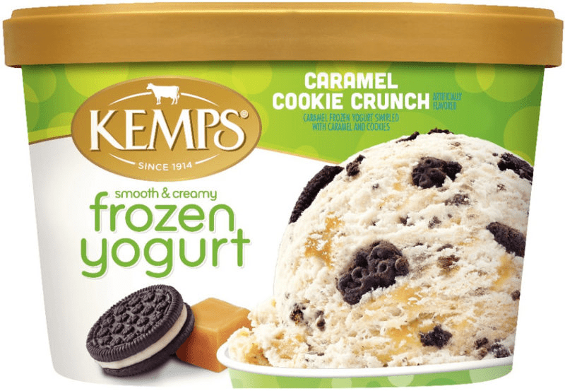 Kemps Frozen Yogurt Caramel Cookie Crunch 3 units per case 48.0 oz