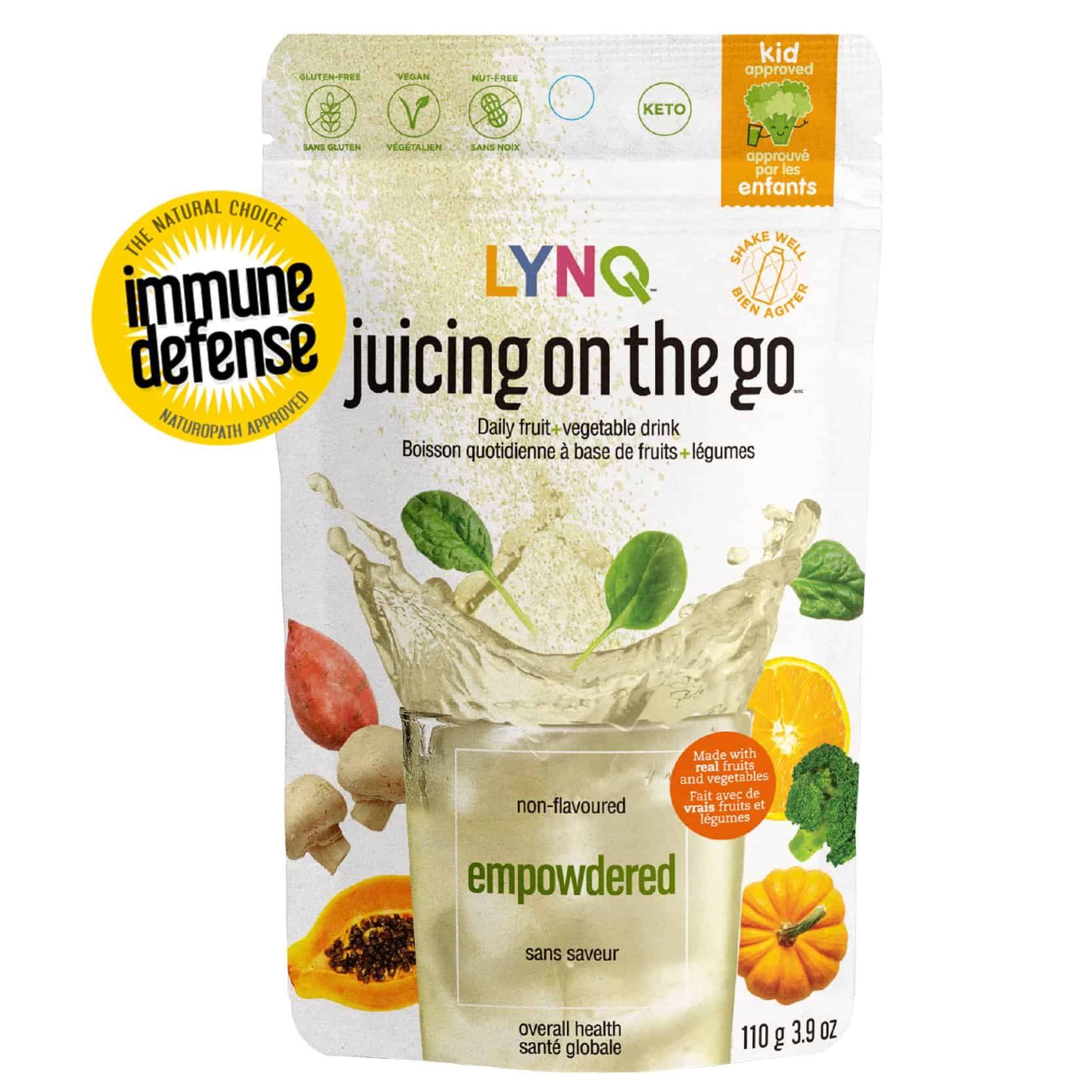 Lynq Life Empowdered Nonflavoured Fruit & Vegetable Powder Blend 6 units per case