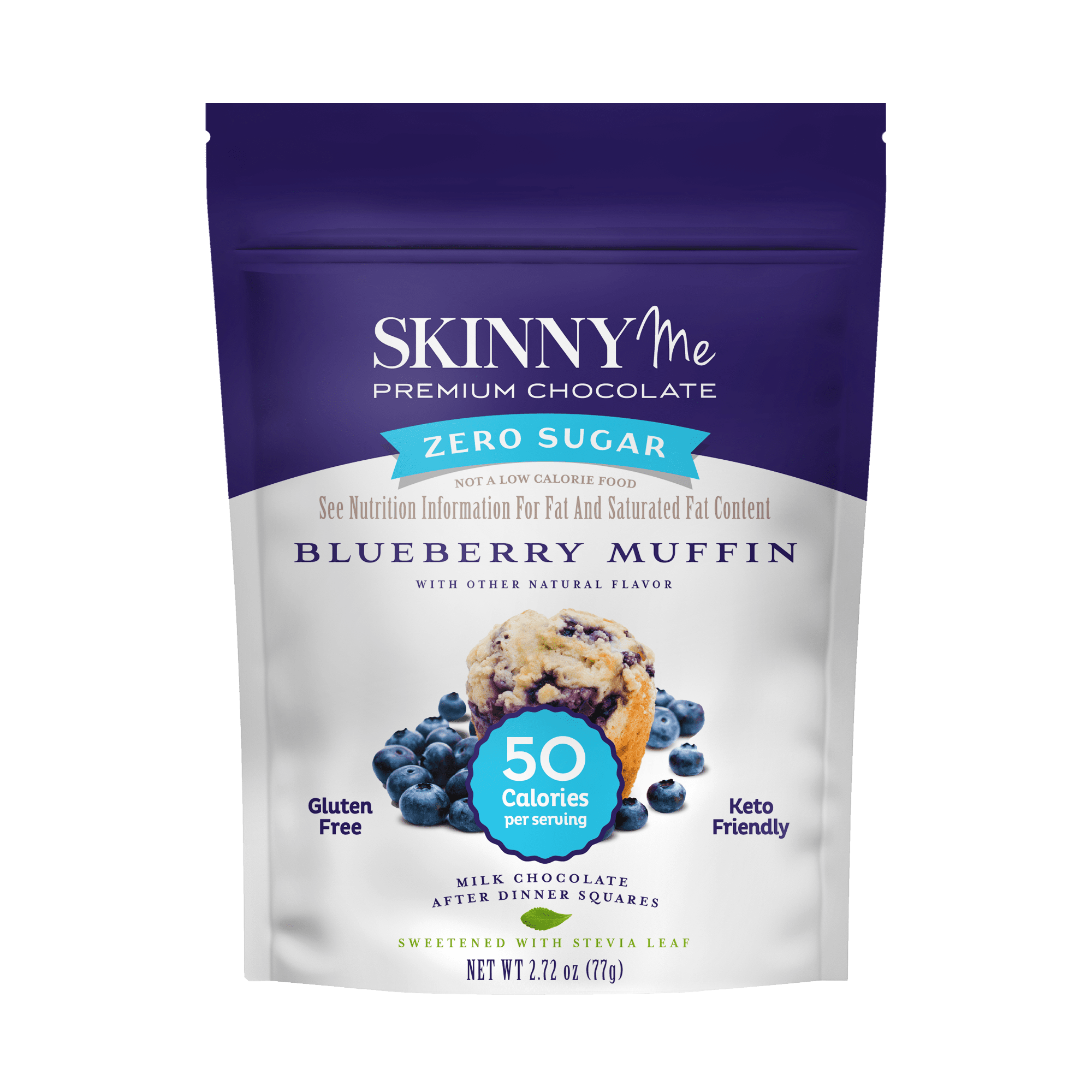 SkinnyMe Blueberry Muffin Milk Squares 8 units per case