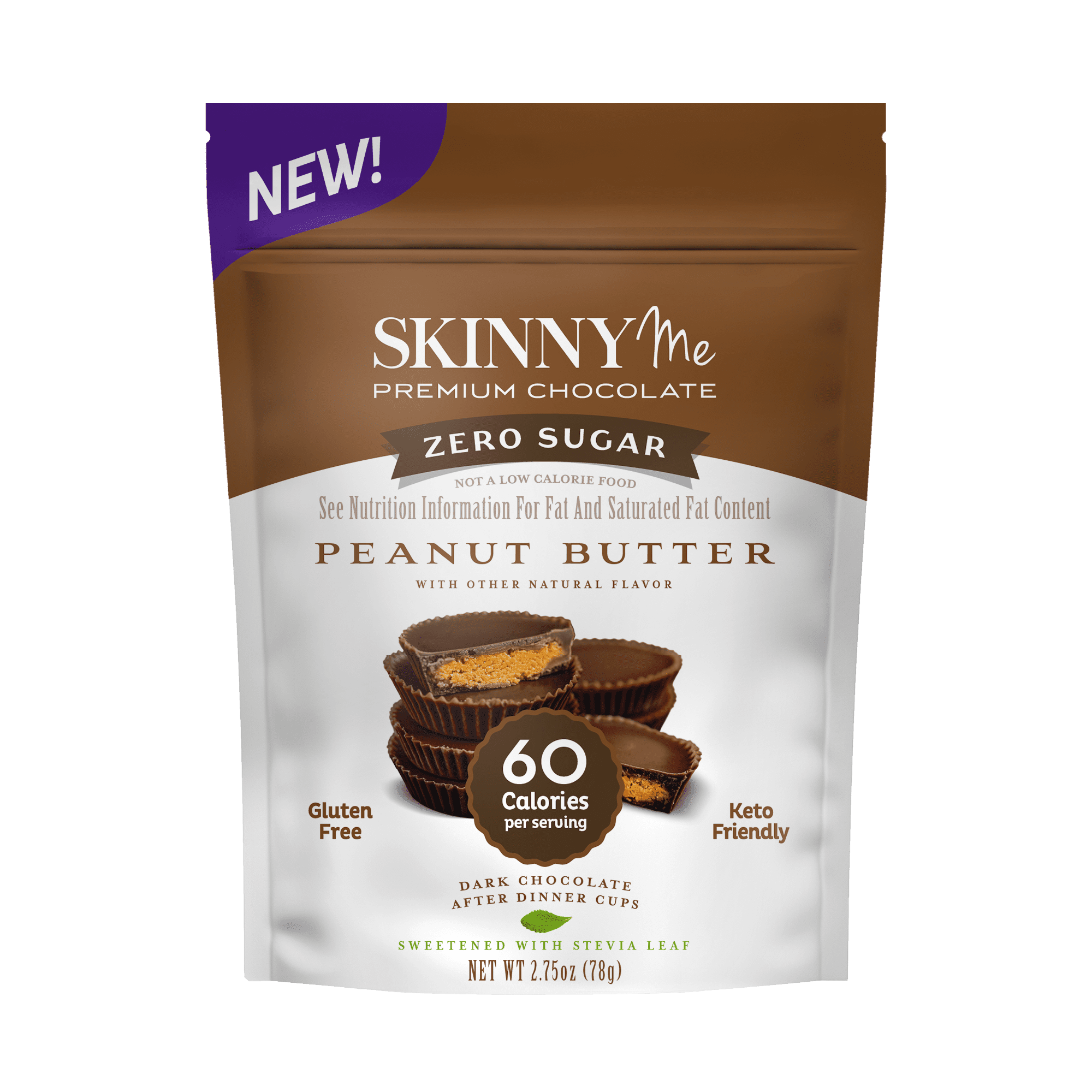 SkinnyMe Dark Peanut Butter Cups 6ct 8 units per case