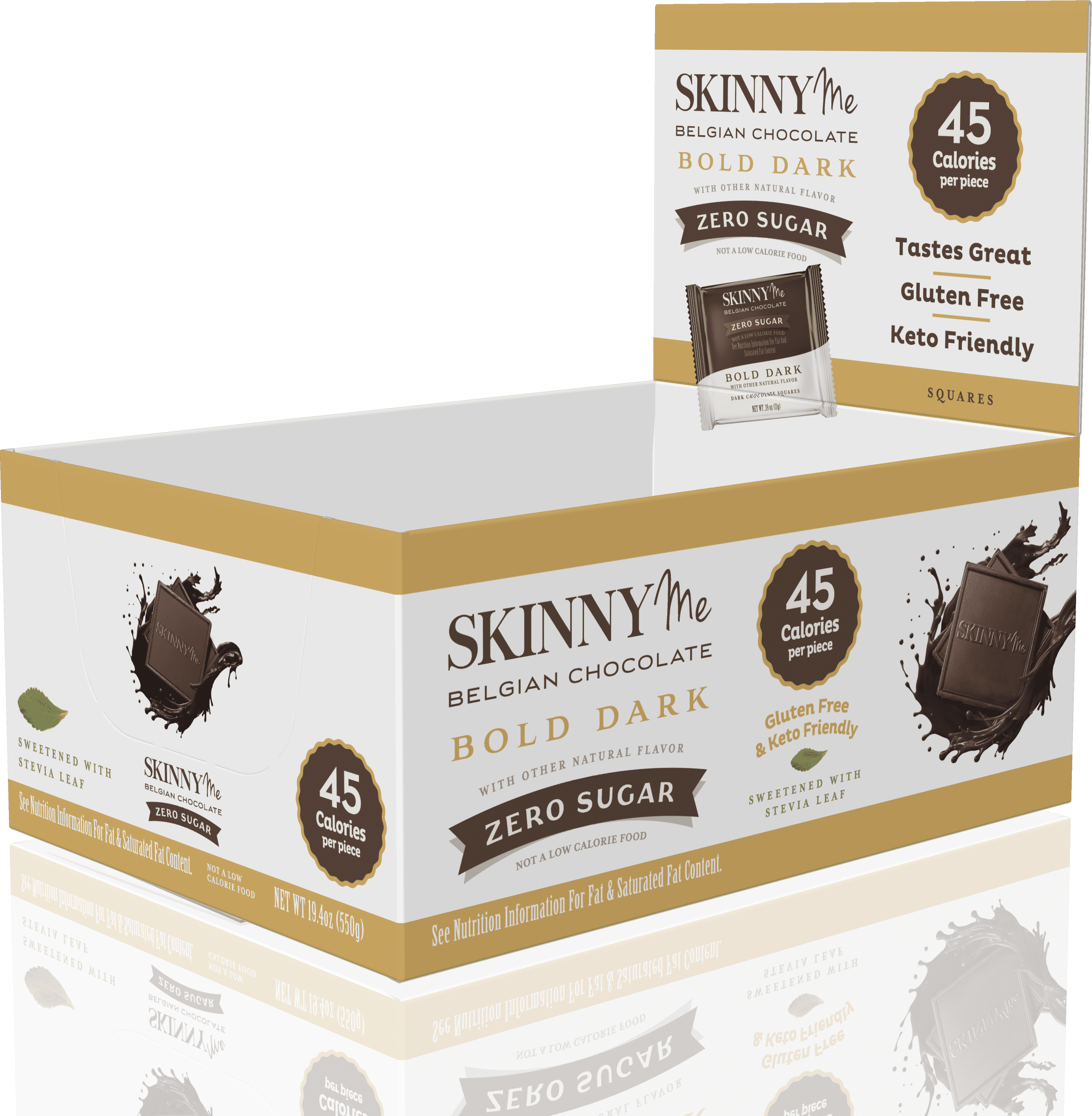 SkinnyMe Bold Dark Square - 50ct 4 innerpacks per case 0.4 oz