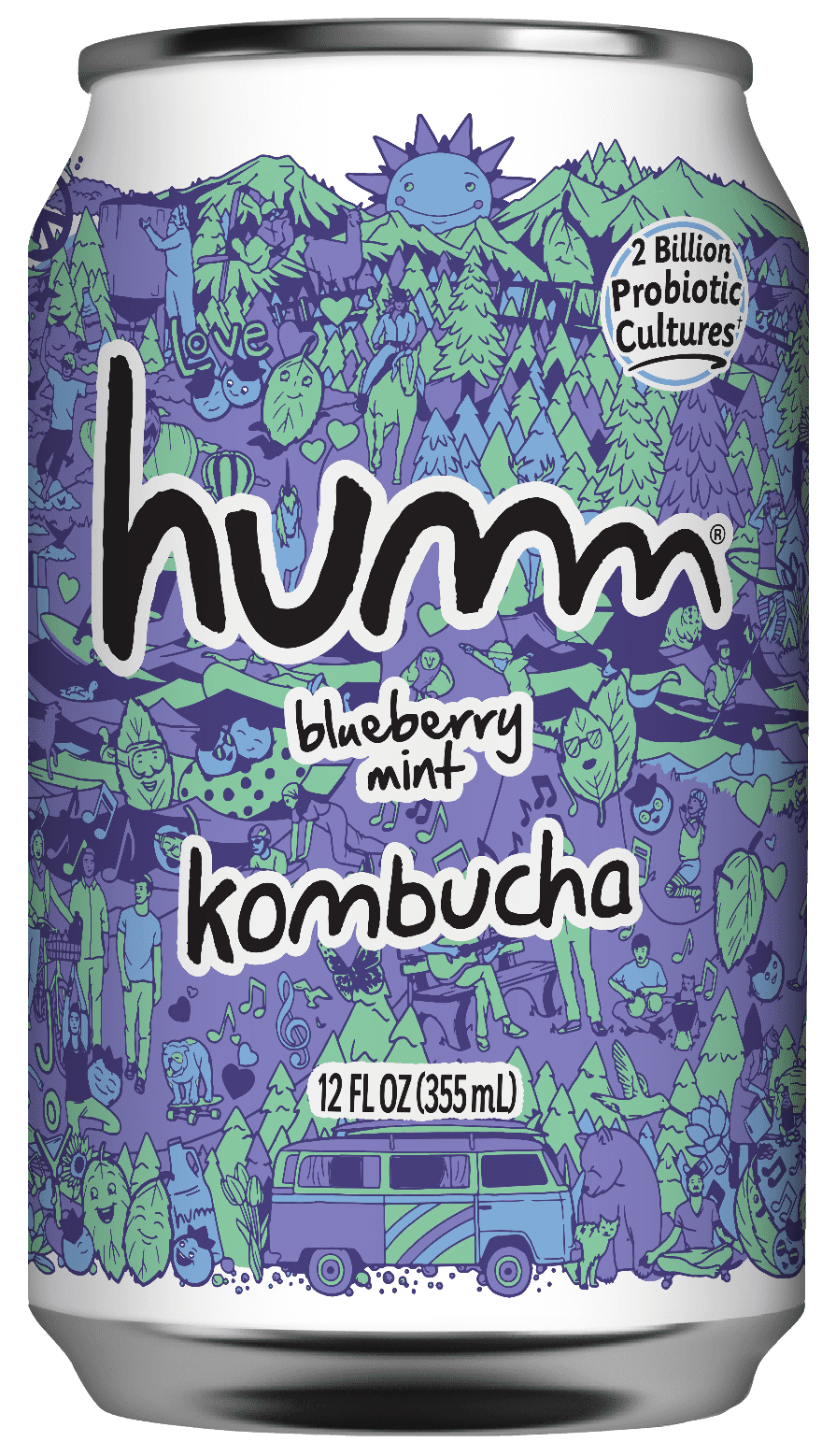 Humm Kombucha Blueberry Mint 6 units per case 12.0 fl