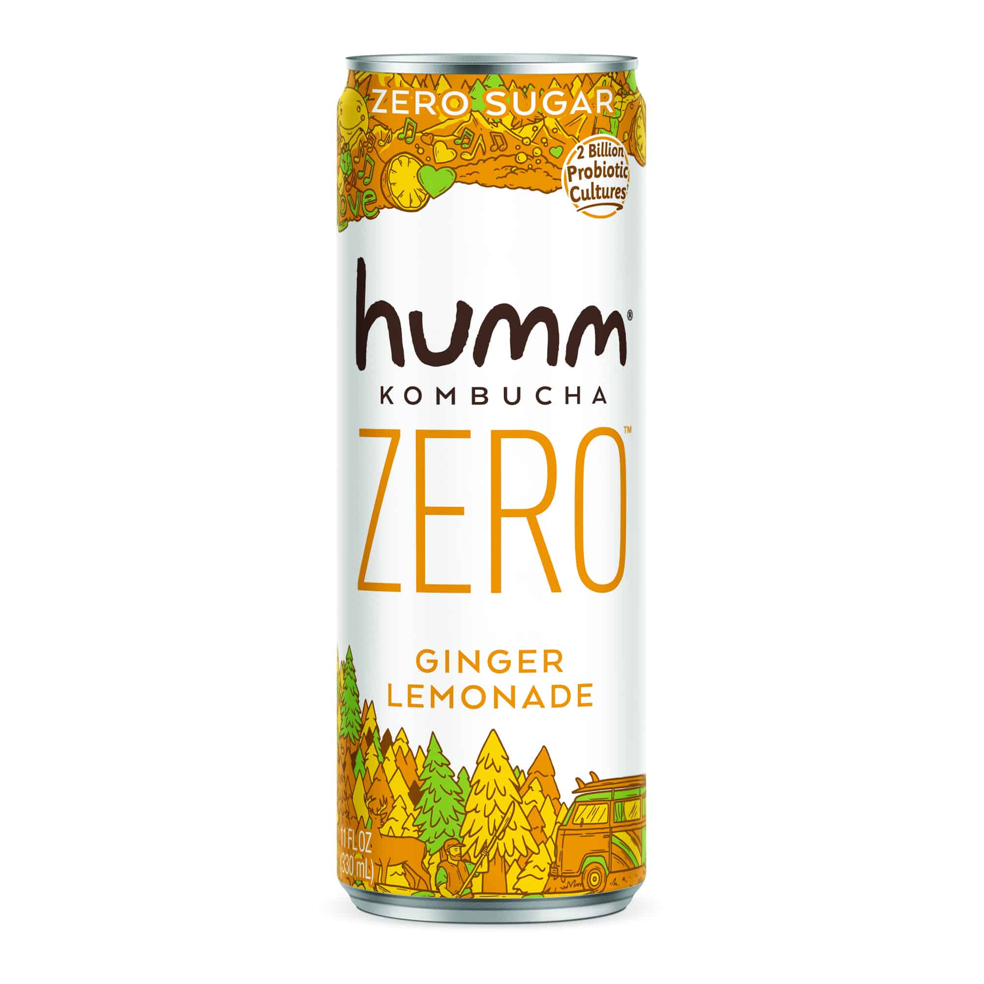 Humm Kombucha Zero Ginger Lemonade 12 units per case 11.0 fl