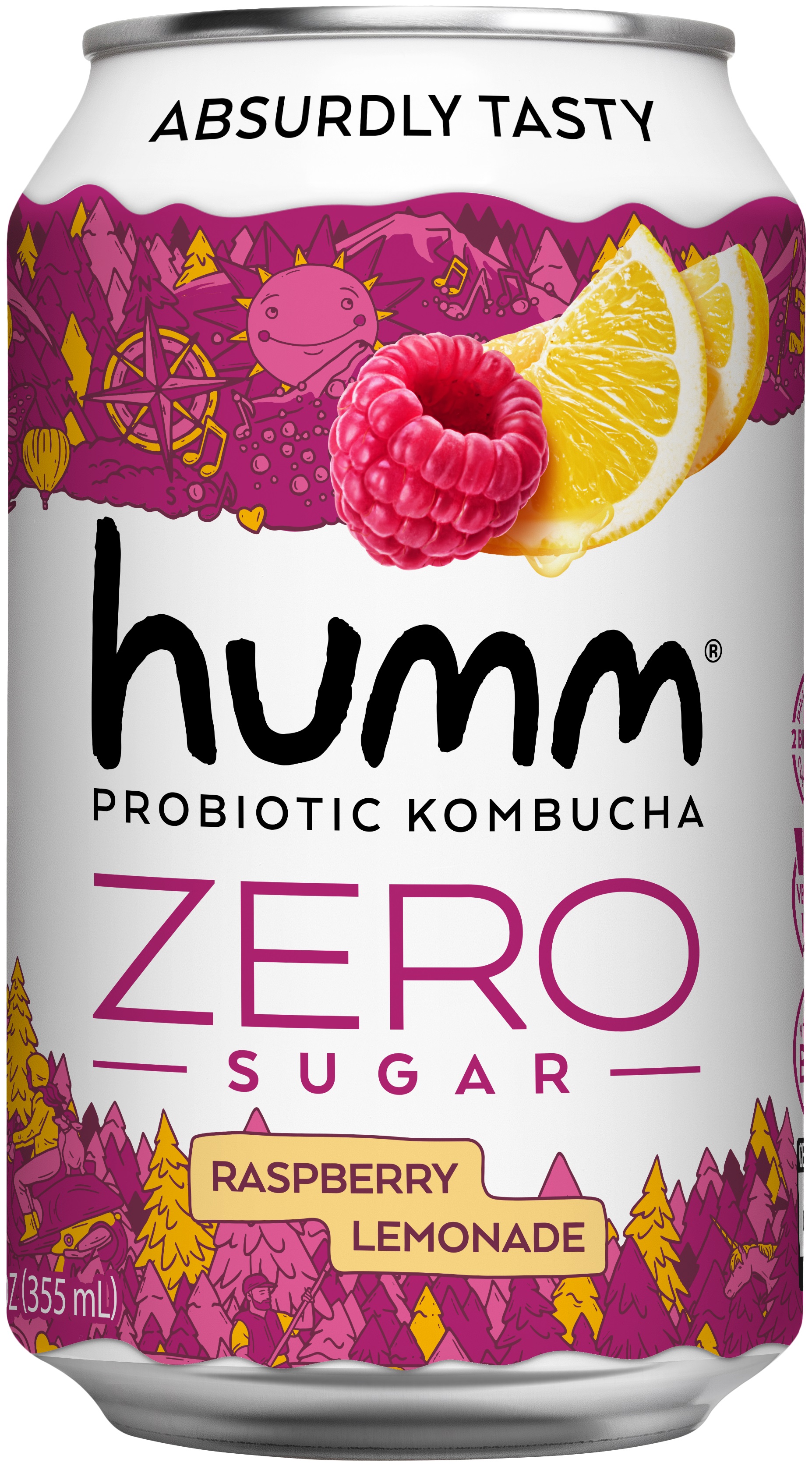 Humm Kombucha Zero Raspberry Lemonade 6 units per case 12.0 fl