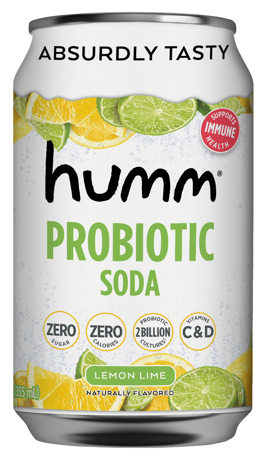 Humm Lemon Lime Probiotic Soda 6 units per case 12.0 fl