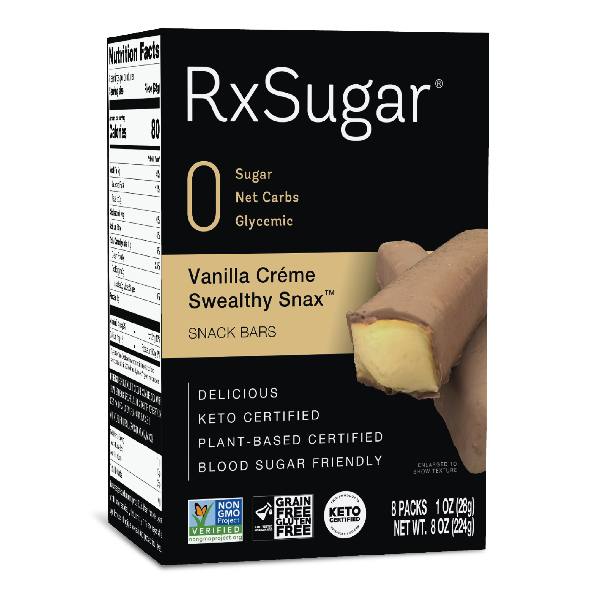 RxSugar Vanilla Creme Swealthy Snax 6 units per case 8.0 oz