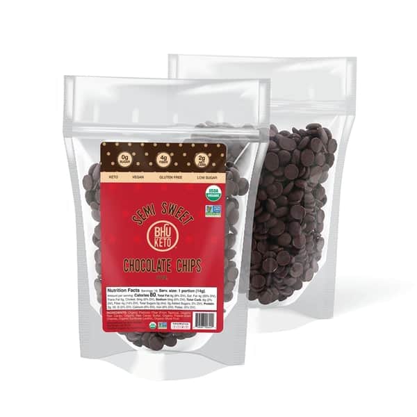 BHU Foods Keto Chocolate Chips 6 units per case 8.0 oz