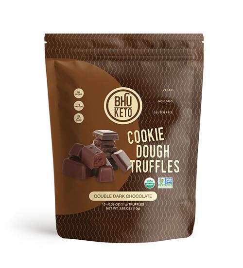 BHU Foods Keto Truffles, Double Dark Chocolate Cookie Dough 6 units per case 5.3 oz
